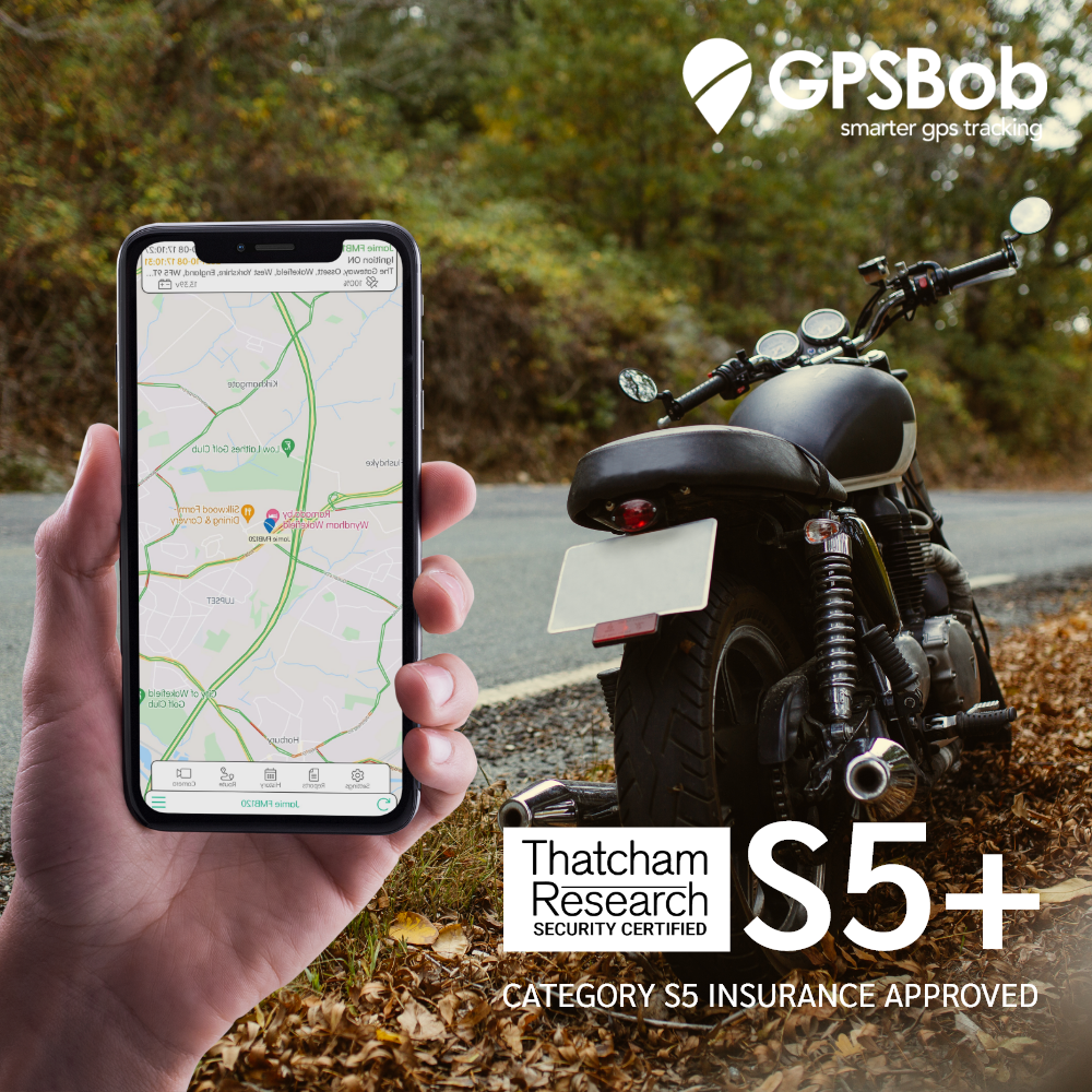 4G GPSBob Mongoose S5 Plus UK Insurance Approved Thatcham Bike Tracker