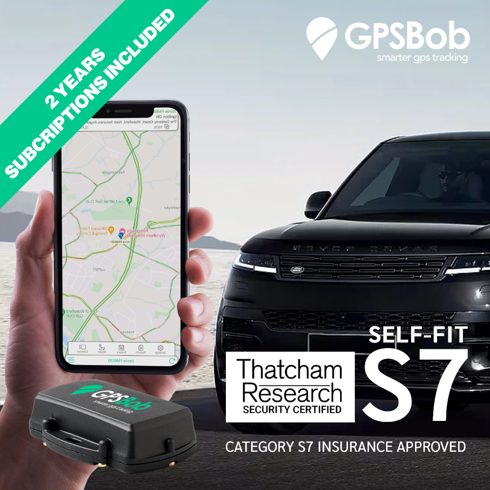 4G GPSBob Mongoose S7 Self Fit Battery Thatcham S7 Tracker for UK Insurance Approval including 2 years Subscriptions